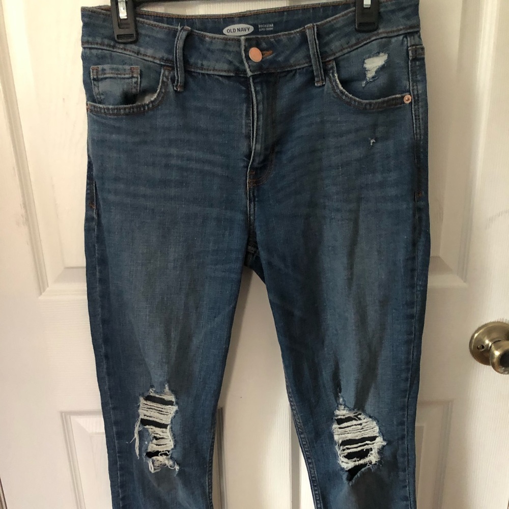Old Navy Skinny Jeans with rips on the knees
